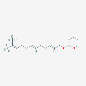 molecular formula C20H34O2 B13445143 all-trans-Farnesol-d6 Tetrahydropyranyl Ether 