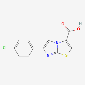 molecular formula C12H7ClN2O2S B1344515 6-(4-氯苯基)咪唑并[2,1-b][1,3]噻唑-3-羧酸 CAS No. 912770-34-4