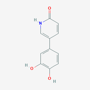 molecular formula C11H9NO3 B134452 2(1H)-Pyridinone, 5-(3,4-dihydroxyphenyl)-(9CI) CAS No. 146535-46-8