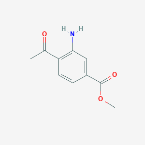 molecular formula C10H11NO3 B13445229 Methyl 4-acetyl-3-aminobenzoate 