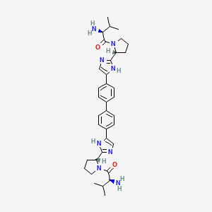 molecular formula C36H46N8O2 B13445304 N,N'-DidescarboxymethylDaclatasvir 