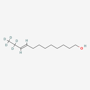 molecular formula C12H24O B13445312 (9E)-Dodecen-1-ol-d5 