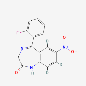 molecular formula C15H10FN3O3 B13445323 Nor-Flunitrazepam-d3 