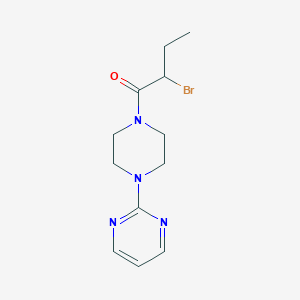 molecular formula C12H17BrN4O B1344534 2-[4-(2-Bromobutanoyl)piperazin-1-yl]pyrimidine CAS No. 1119452-37-7