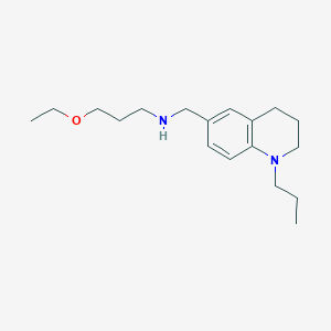 molecular formula C18H30N2O B1344537 (3-Ethoxypropyl)[(1-propyl-1,2,3,4-tetrahydroquinolin-6-yl)methyl]amine CAS No. 1119451-45-4