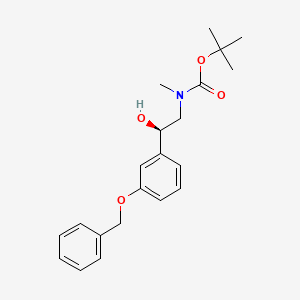 molecular formula C21H27NO4 B13445388 tert-butyl N-[(2R)-2-hydroxy-2-(3-phenylmethoxyphenyl)ethyl]-N-methylcarbamate 