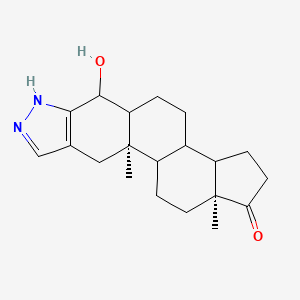 molecular formula C20H28N2O2 B13445393 4-Hydroxyprostanozol-17-ketone 