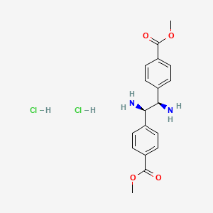molecular formula C18H22Cl2N2O4 B13445402 methyl 4-[(1R,2R)-1,2-diamino-2-(4-methoxycarbonylphenyl)ethyl]benzoate;dihydrochloride 