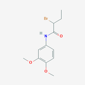 molecular formula C12H16BrNO3 B1344542 2-bromo-N-(3,4-dimethoxyphenyl)butanamide CAS No. 1119450-40-6
