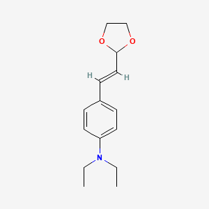molecular formula C15H21NO2 B13445431 trans-4-[2-(1,3-Dioxolan-2-yl)ethenyl]-N,N-diethylbenzenamine 