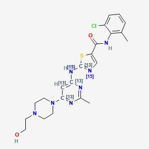 molecular formula C22H26ClN7O2S B13445433 Dasatinib-13C415N2 CAS No. 1107614-42-5