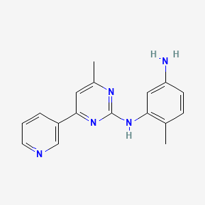 molecular formula C17H17N5 B13445470 N-(2-Methyl-5-aminophenyl)-4-(pyridin-3-yl)-6-methyl-2-pyrimidineamine 