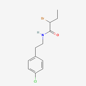 molecular formula C12H15BrClNO B1344548 2-bromo-N-[2-(4-chlorophenyl)ethyl]butanamide CAS No. 1119452-43-5