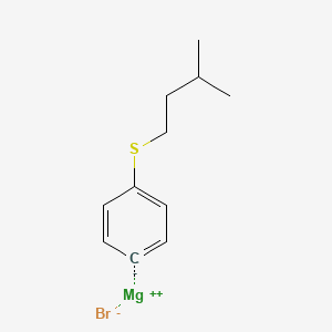 molecular formula C11H15BrMgS B13445519 Magnesium;3-methylbutylsulfanylbenzene;bromide 