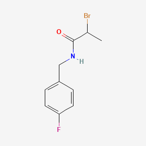 molecular formula C10H11BrFNO B1344554 2-溴-N-(4-氟苄基)丙酰胺 CAS No. 1119451-51-2