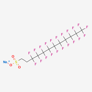 molecular formula C12H4F21NaO3S B13445554 sodium;3,3,4,4,5,5,6,6,7,7,8,8,9,9,10,10,11,11,12,12,12-henicosafluorododecane-1-sulfonate CAS No. 108026-35-3