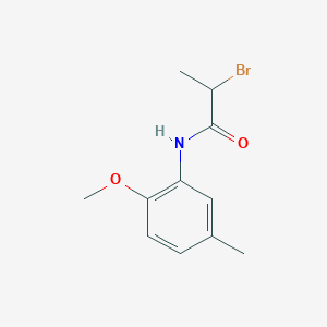 molecular formula C11H14BrNO2 B1344556 2-bromo-N-(2-methoxy-5-methylphenyl)propanamide CAS No. 897314-34-0
