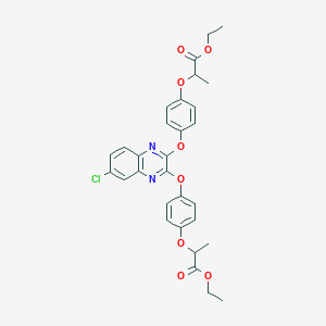 molecular formula C30H29ClN2O8 B13445598 Diethyl 2,2'-((((6-chloroquinoxaline-2,3-diyl)bis(oxy))bis(4,1-phenylene))bis(oxy))dipropanoate 