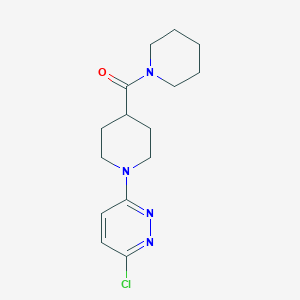 molecular formula C15H21ClN4O B1344560 3-Chloro-6-[4-(piperidin-1-ylcarbonyl)piperidin-1-yl]pyridazine CAS No. 1142214-17-2