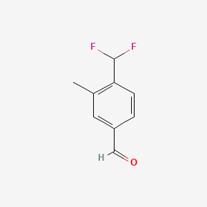 molecular formula C9H8F2O B13445622 4-(Difluoromethyl)-3-methylbenzaldehyde 