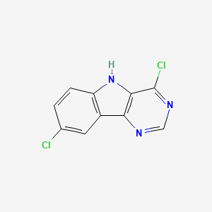 molecular formula C10H5Cl2N3 B1344563 4,8-dichloro-5H-pyrimido[5,4-b]indole CAS No. 549488-69-9