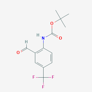 molecular formula C13H14F3NO3 B1344565 tert-Butyl (2-formyl-4-(trifluoromethyl)phenyl)carbamate CAS No. 212696-38-3