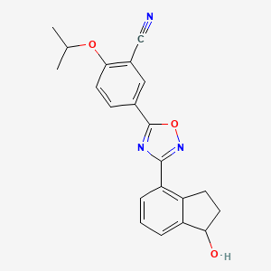 molecular formula C21H19N3O3 B13445668 Des((2-hydroxyethyl)amino) 1-Hydroxy Ozanimod 