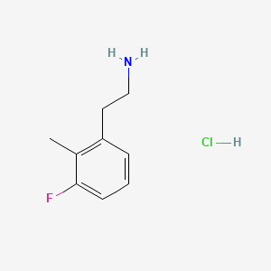 molecular formula C9H13ClFN B13445687 2-(3-Fluoro-2-methylphenyl)ethan-1-amine hydrochloride 
