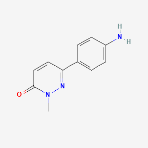 molecular formula C11H11N3O B1344569 6-(4-Aminophenyl)-2-methylpyridazin-3-one 