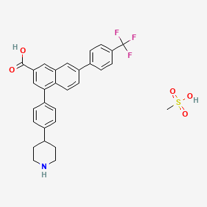 molecular formula C30H28F3NO5S B13445740 PPTN Mesylate 
