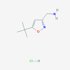 molecular formula C8H15ClN2O B13445746 (5-Tert-butyl-1,2-oxazol-3-yl)methanamine hydrochloride 