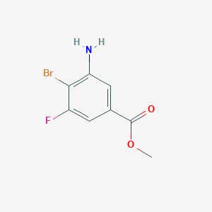 molecular formula C8H7BrFNO2 B13445826 Methyl 3-amino-4-bromo-5-fluorobenzoate 