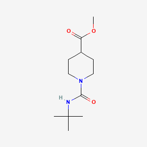 molecular formula C12H22N2O3 B13445828 Methyl 1-(tert-butylcarbamoyl)piperidine-4-carboxylate 