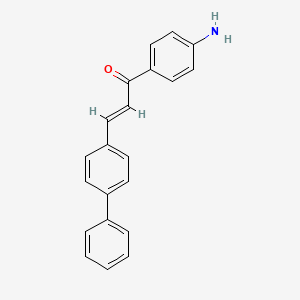 molecular formula C21H17NO B1344586 (2E)-1-(4-Aminophenyl)-3-biphenyl-4-YL-prop-2-EN-1-one CAS No. 899588-25-1