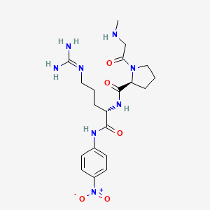 molecular formula C20H30N8O5 B1344587 Sar-Pro-Arg-pNA CAS No. 77695-30-8