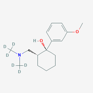 molecular formula C16H25NO2 B13445884 cis-(+/-)-2-[(Dimethylamino)methyl]-1-(3-methoxyphenyl)cyclohexanol-d6; Racemic Tramadol-d6; Tramadol Contramid-d6; cis-Tramadol-d6; Tramaliv-d6 CAS No. 1109217-85-7