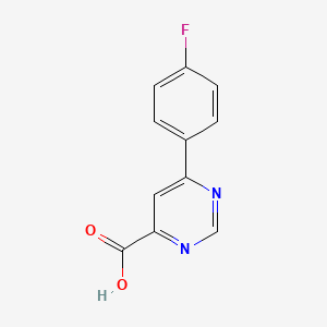 molecular formula C11H7FN2O2 B1344590 6-(4-Fluorophenyl)pyrimidine-4-carboxylic acid CAS No. 887407-77-4