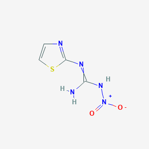 molecular formula C4H5N5O2S B13445914 N-Nitro-N'-2-thiazolyl-guanidine 