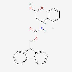 molecular formula C25H23NO4 B1344592 3-(9 H-Fluoren-9-ylmethoxycarbonylamino)-3-O-tolyl-propionic acid CAS No. 284492-03-1