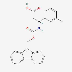 molecular formula C25H23NO4 B1344593 3-({[(9H-Fluoren-9-yl)methoxy]carbonyl}amino)-3-(3-methylphenyl)propanoic acid CAS No. 284492-06-4