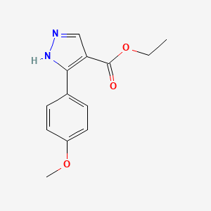 molecular formula C13H14N2O3 B1344594 Ethyl-3-(4-methoxyphenyl)pyrazole-4-carboxylate 