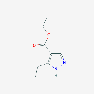 molecular formula C8H12N2O2 B1344595 Ethyl 3-ethyl-1H-pyrazole-4-carboxylate CAS No. 73981-23-4