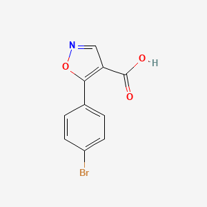 molecular formula C10H6BrNO3 B1344596 5-(4-Bromophenyl)isoxazole-4-carboxylic acid CAS No. 887408-14-2