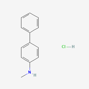 molecular formula C13H14ClN B13445966 N-methyl-4-phenylaniline hydrochloride 