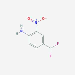 molecular formula C7H6F2N2O2 B1344597 4-(Difluoromethyl)-2-nitroaniline CAS No. 887412-09-1