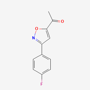 molecular formula C11H8FNO2 B1344600 1-(3-(4-氟苯基)异噁唑-5-基)乙酮 CAS No. 889938-97-0