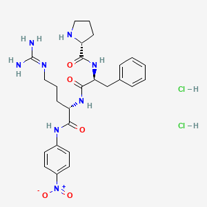 molecular formula C26H36Cl2N8O5 B1344603 h-d-Pro-phe-arg-pna 2 hcl CAS No. 62354-56-7