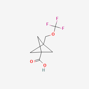 molecular formula C8H9F3O3 B13446030 3-[(Trifluoromethoxy)methyl]bicyclo[1.1.1]pentane-1-carboxylic acid 