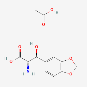 molecular formula C12H15NO7 B13446031 DL-threo-beta-(3,4-Methylenedioxyphenyl)serine Acetate Salt 