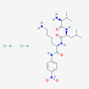 molecular formula C23H40Cl2N6O5 B1344604 H-Val-Leu-Lys-pNA 2HCl 
